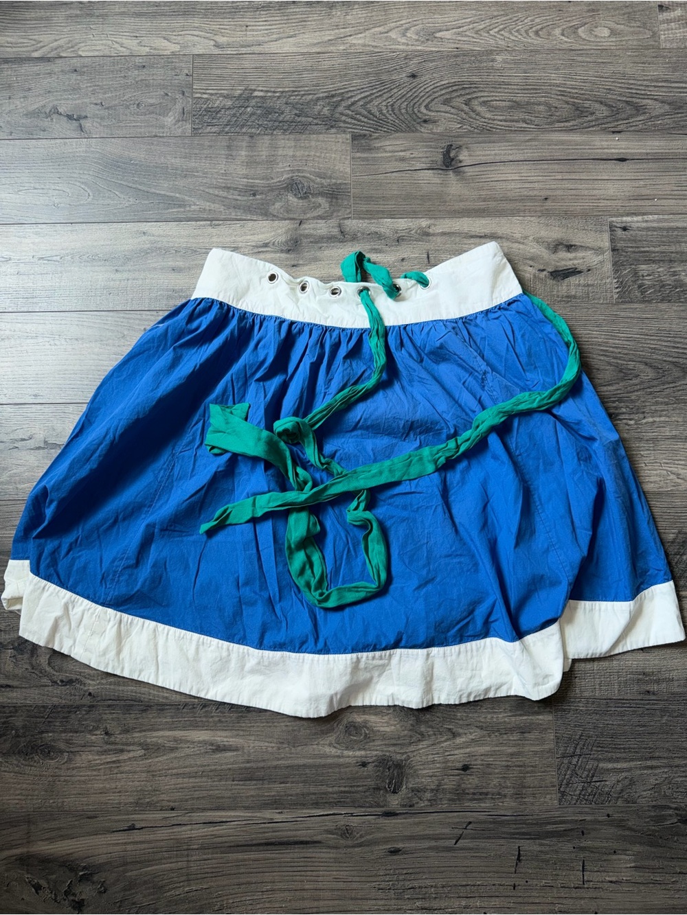Anthropologie Royal Blue and White Mini Dress with Teal Straps
